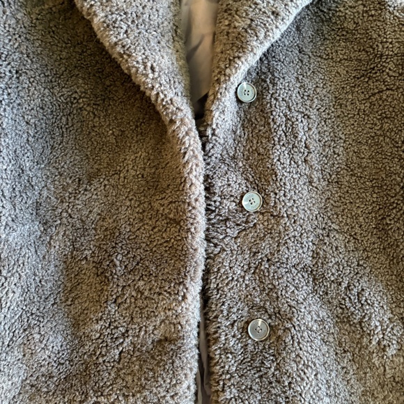 Guess Womens Eco Alina Teddy Longline Coat Brown XS Winter Coat - Picture 4 of 10